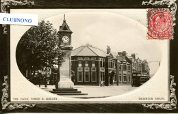 CPSM - THORNTON HEATH - THE CLOCK TOWER  AND LIBRARY - Surrey
