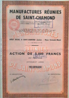 Manufactures Réunies De Saint-Chamond - 1958 - Action De 5000 Francs - Textiel