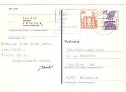 Mi Nr 533 A I Auf Kreissage Postkarte Gelaufen 85 Nurnberg -  See Sonderstempel Post - Postcards - Used