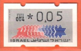 Israel, ATM (Klüssendorf); MiNr. 3; 0,05 NIS; Postfrisch, Automaten Nr. 004; A-2659 - Vignettes D'affranchissement (Frama)