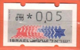 Israel, ATM (Klüssendorf); MiNr. 3; 0,05 NIS; Postfrisch, Automaten Nr. 010; A-2660 - Automatenmarken (Frama)