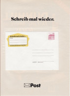 Bund: Ganzsachen-Umschlag "Schreib Mal Wieder", Ungebraucht, Auf Zeitschriftenseite Angehaftet - Umschläge - Ungebraucht