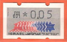 Israel, ATM (Klüssendorf); MiNr. 3; 0,05 NIS; Postfrisch, Automaten Nr. 031; A-2685 - Vignettes D'affranchissement (Frama)