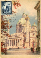 X0169 Austria, Maximum 1947 Karlskirche In Vienna, St.charles Church Of Vienna,architecture - Cartes-Maximum (CM)