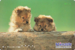 RARE Carte Orange JAPON - Série KIOSK - ANIMAL - CHIEN Chiens - DOG JAPAN Prepaid JR Card - HUND - 1241 - Dogs