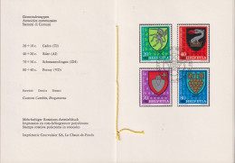 1979 Schweiz > Pro Juventute, PTT Faltblatt Nr.171, ET, ° Mi:CH1165-1168, Zum:CH J269-J272,  Gemeindewappen - Lettres & Documents