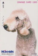 Carte Orange JAPON - Série KIOSK - ANIMAL - CHIEN - FOX TERRIER - SCHNAUZER DOG - JAPAN Prepaid JR Card - HUND - 1250 - Hunde