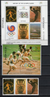Guyana 1987 Olympic Games Seoul, Strip Of 3 + 2 S/s MNH - Summer 1988: Seoul