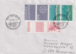 Brief  Genève - Mannheim  (Conférence Int. Du Travail)         1987 - Lettres & Documents