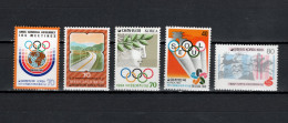 South Korea 1981/1989 Olympic Games Seoul, 5 Stamps MNH - Sommer 1988: Seoul