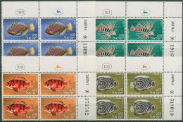 Israel 1963 Rotes Meer Tiere Fische 291/94 Plattenblock Postfrisch (C61544) - Ungebraucht (ohne Tabs)