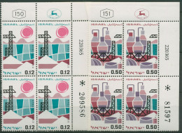 Israel 1965 Chemie-Industrie 344/45 Plattenblock Postfrisch (C61563) - Unused Stamps (without Tabs)