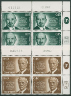 Israel 1967 Lord Balfour, Chaim Weizmann 401/02 Plattenblock Postfrisch (C61581) - Unused Stamps (without Tabs)