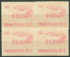 Hongkong 1988 Jahr Des Drachen Satz 0,10/0,60/1,40/1,80 ATM 3d S2.2 Postfrisch - Distributeurs