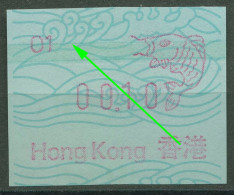 Hongkong 1986 ATM Karpfen Zylindernaht Blau ATM 1c XXXI Postfrisch - Distributori