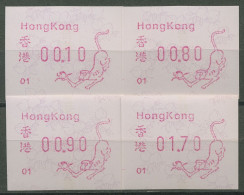 Hongkong 1992 Jahr Des Affen Satz 0,10/0,80/0,90/1,70, 7.21 Automat 1 Postfrisch - Automaten
