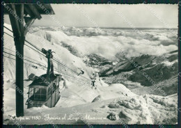 Biella Oropa Nevicata Funivia Foto FG Cartolina KB2324 - Biella