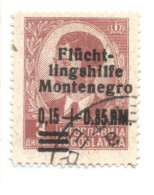 (COLONIE E POSSEDIMENTI) 1944, MONTENEGRO, SOPRASTAMPATI, 0,15+0,85rm SU 3D - 1 Francobollo Usato (CAT. SASSONE N.15) - German Occ.: Montenegro