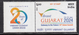 My Stamp 2024 India, Vibrant Gujarat Global Investmant Summit. - Unused Stamps