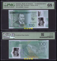 Jamaica 100 Dollars 2023, Polymer, Commemorative, AA Prefix, PMG68 - Jamaica