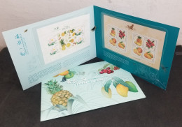 China Fruits 2018 Food Lotus Flower Mango Pineapple Cherry Orange Fruit Plant (folder Set) MNH - Nuevos