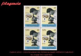 CUBA. BLOQUES DE CUATRO. 2000-18 CENTENARIO DEL MÉDICO CUBANO PEDRO KOURÍ ESMEJA - Neufs