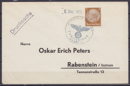 L. Préadressée (imprimé) "Drucksache" Affr. 3pf Annulé Par Cachet "Deutsches Postamt / Sudetenland / Graslik" & Date "5. - Briefe U. Dokumente