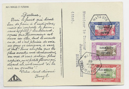 ILES WALLIS ET FUTUNA 40C+50C+60C CARTE PUB IONYL C. HEX MATA UTU 28 JUIN 1949 WALLIS ET FUTUNA POUR NANTUA - Storia Postale