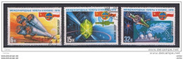 RUSSIA:  1978  COOPERAZIONE  SPAZIALE  -  S. CPL. 3  VAL. US. -  YV/TELL. 4494/96 - Gebruikt