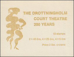 Markenheftchen 13II Theater Drottningholm (englisch) , ** Postfrisch - Zonder Classificatie