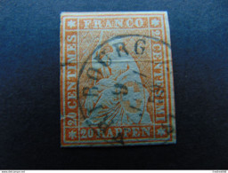 Très Beau N°. 16 Oblitéré (Philex) Helvetia Non Dentelé - Used Stamps