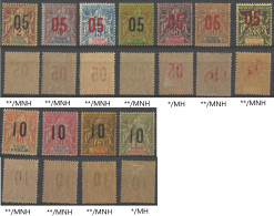 SAINT PIERRE ET MIQUELON - Yv #94 TO Yv #97  AND Yv #99 TO Yv #103 ( ** / MNH) - Yv. #98 AND Yv #104 (*/MH) - 1912 - Unused Stamps