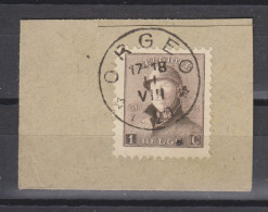 COB 165 Sur Fragment Oblitération Centrale Relais étoile * ORGEO * - 1919-1920 Behelmter König