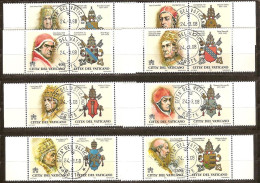 Vatican Vatikaan 1998 Yvertn° 1096-1103 (°) Used Cote 15 € Les Papes Pausen - Used Stamps