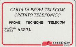 CARTA DI PROVA TELECOM CREDITO TELEFONICO  (CZ1429 - Tests & Servicios