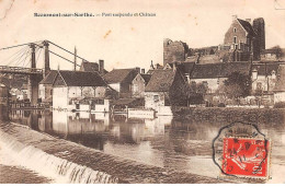 72 - BEAUMONT SUR SARTHE - SAN43952 - Pont Suspendu Et Château - Beaumont Sur Sarthe