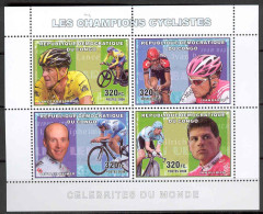 COB 2388-91 + BL402-5 Les Champions Cyclistes Complet-volledig 5 Blocs - Ungebraucht