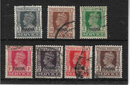 INDIA - NABHA 1940 - 1943 OFFICIALS SET TO 4a SG O55/O64 FINE USED Cat £10+ - Nabha