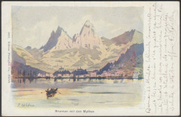 Brunnen Mit Den Mythen, Schwyz, 1904 - Photoglob AK - Ingenbohl