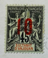 Anjouan 1912 YT N° 27 Neuf* - Unused Stamps
