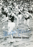 Autogramm AK Läufer Sprinter 100m Manfred Germar ASV Köln Olympia EAA Leichtathletik Deutschland Germany Sport Autograph - Autographes