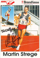 Autogramm AK 3000-Meter-Hindernislauf Martin Strege Baunatal-Kassel Erfurt Olympia 1996 LA Großengottern Unstrut-Hainich - Authographs