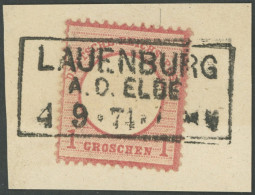 NDP DR 19 BrfStk, LAUENBURG A.D. ELBE, R3 Ideal Auf 1 Gr. Rotkarmin, Prachtbriefstück - Used