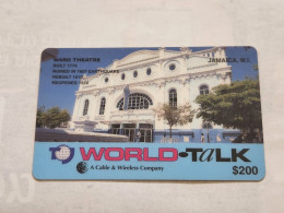 JAMAICA-(JM-C&W-WTK-0018A, JAM-P14)-Ward Theatre-(67)-(8611-6252-9778)-(J$200)-used Card - Jamaïque