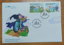 AC - TURKEY FDC  CARTOON HEROES - IBI  APRIL 23rd NATIONAL SOVEREIGNTY AND CHILDREN'S DAY 23 APRIL 2024 - FDC