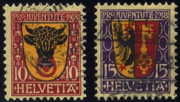 SCHWEIZ BUNDESPOST 143/4 O, 1918, Pro Juventute, Pracht, Mi. 45.- - Used Stamps