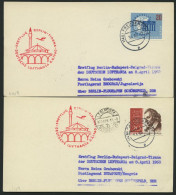 BERLIN 189,190 BRIEF, 1960, Erstflug Berlin-Budapest-Belgrad-Tirana, Ankunftsstpl. Belgrad Und Budapest, 2 Prachtkarten - Brieven En Documenten