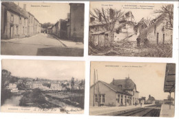 Lot De 7 CPA (51)   BAZANCOURT    Gare Et Autres Voir Scan.... - Bazancourt