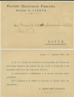 LICATA -AGRIGENTO - PARTITO NAZIONALE FASCISTA 1932 - Agrigento
