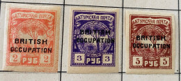 Grande Bretagne : Batoum, Occupation Britannique - Année 1919 - Michel 25/16/17 - Batum (1919-1920)